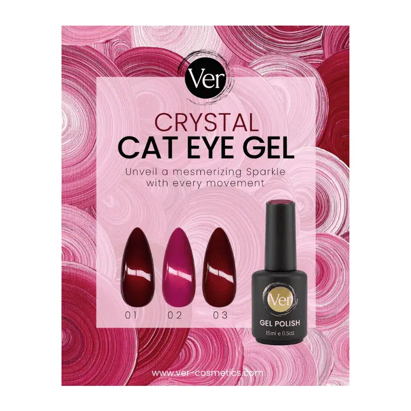 Ver Cosmetics Crystal Cat Eye Gel sparkle magnetic gel polish for sale in Lebanon